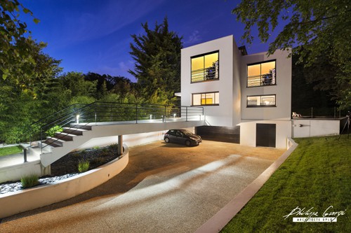 parking couvert architecte villa moderne