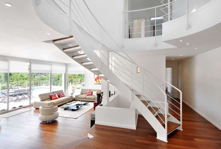 escalier salon maison architecte