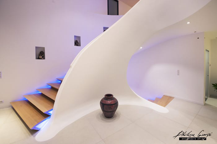 escalier villa moderne