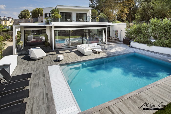 maison architecte piscine moderne