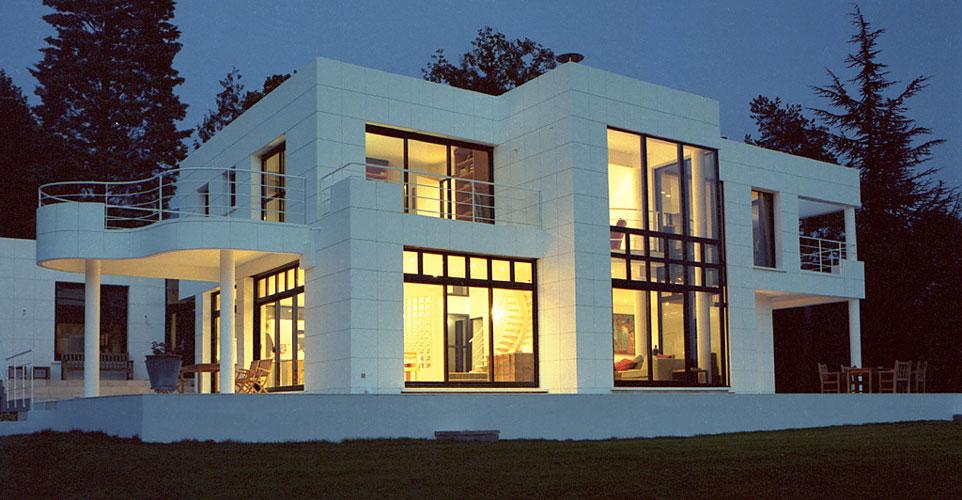 maison moderne architecte nuit