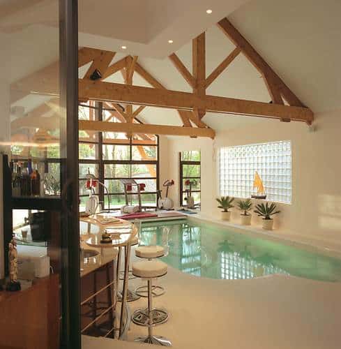 piscine maison contemporaine