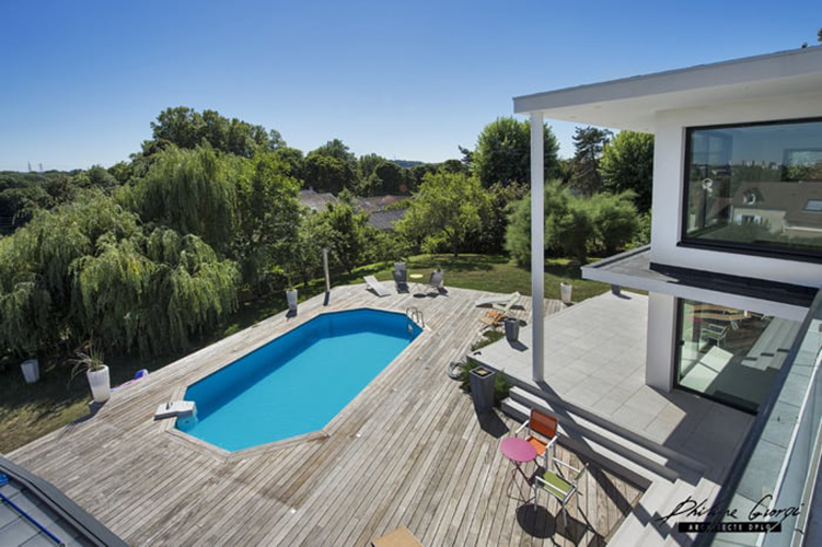terrasse bois villa moderne