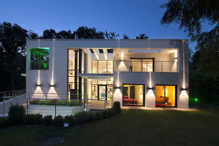 villa moderne architecte nuit
